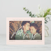 Plot Twist Moderne Minimalistische Kalligrafie & F Save The Date (Staand voorkant)