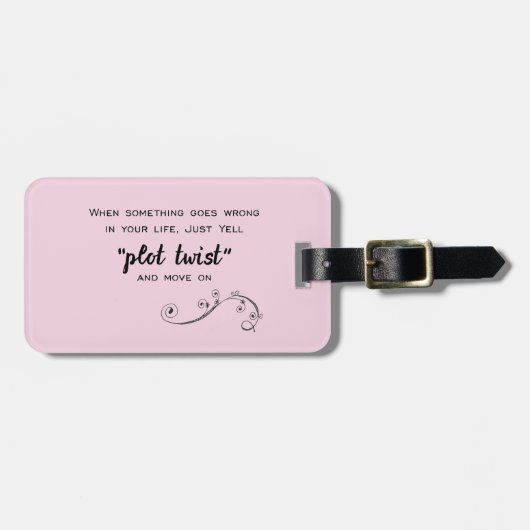 Plot Twist Move On Personalized Bagagelabel (Voorkant horizontaal)