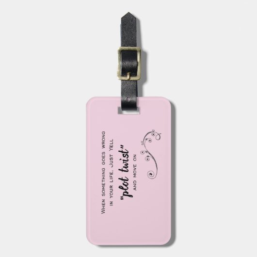 Plot Twist Move On Personalized Bagagelabel (Voorkant verticaal)