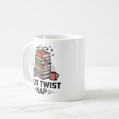 Plot Twist Nap | Funny Book Lover Design Koffiemok (Voorkant links)