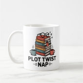 Plot Twist Nee | Grappig ontwerp voor boekliefhebb Koffiemok (Links)