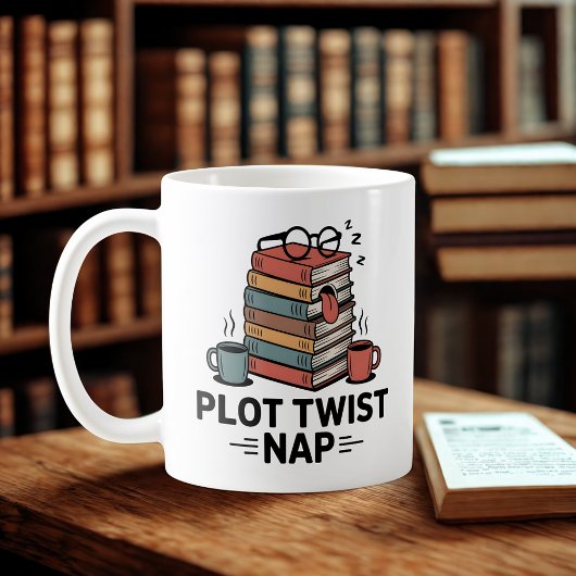 Plot Twist Nee | Grappig ontwerp voor boekliefhebb Koffiemok