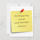 Plot Twist Post-it Uitnodiging (Voorkant)