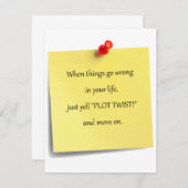 Plot Twist Post-it Uitnodiging (Voorkant / Achterkant)