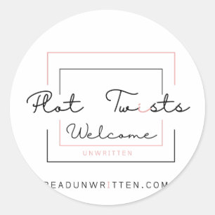 Plot Twist Ronde Sticker
