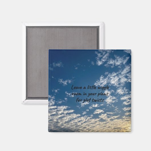 Plot Twist Schattigee Quote Magnet met Skyscape (Voorkant / Achterkant)