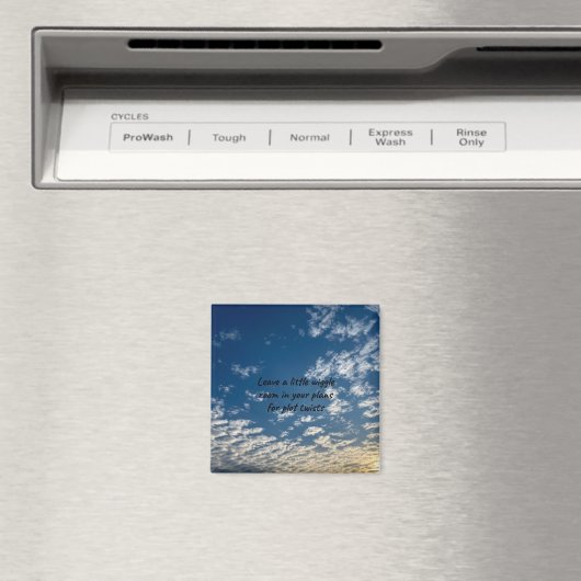 Plot Twist Schattigee Quote Magnet met Skyscape (Insitu (Vaatwasser))