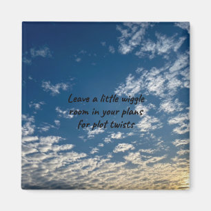 Plot Twist Schattigee Quote Magnet met Skyscape
