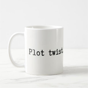 Plot Twist Schrijfmachine Schrijver Minimalistisch Koffiemok