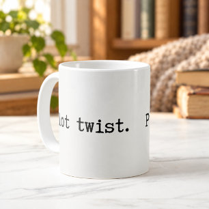 Plot Twist Schrijfmachine Schrijver Minimalistisch Koffiemok