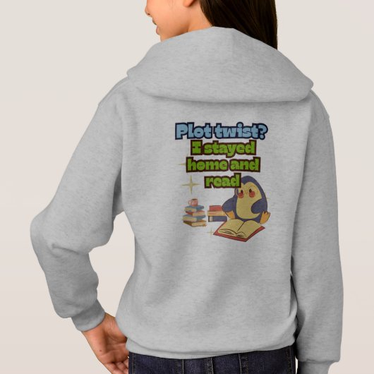 Plot Twist-trui met pinguïn esthetiek Boeklievend (Achterkant)