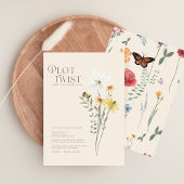 Plot Twist Whimsical Gele Wildebloemen Huwelijk  Save The Date