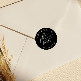 Plot Twist Zwart Moderne kalligrafie Bewaar de dat Ronde Sticker