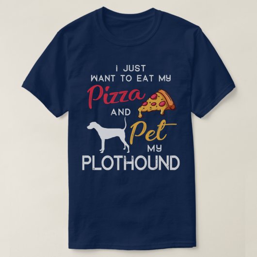 Plothound Dog Pizza Lover Eigenaar kerstdag T-shirt (Design voorkant)