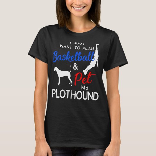 Plothound Funny Basketball Dog Owner Xmas T-shirt (Voorkant)