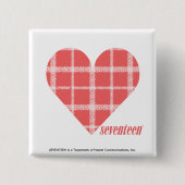 Plotroze 4 vierkante button 5,1 cm (Voorkant)