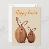 Plotse schattige paaskonijn feestdagenkaart (Voorkant / Achterkant)