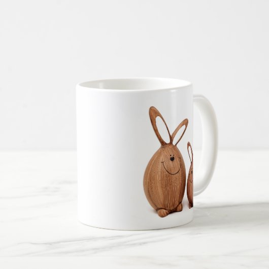 Plotse schattige paaskonijn koffiemok (Voorkant rechts)