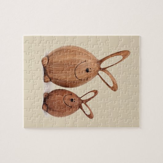 Plotse schattige paaskonijn legpuzzel (Horizontaal)