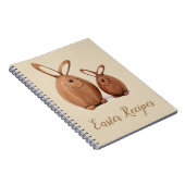 Plotse schattige paaskonijn notitieboek (Rechterzijde)
