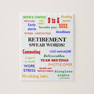 Plotse zweetwoorden! Funny Retirement Joke Legpuzzel