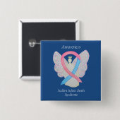 Plotseling Baby overlijden (SIDS) Bewustmaking Ang Vierkante Button 5,1 Cm (Voorkant /achterkant)