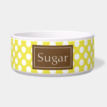 Plotseling bruin en geel poka met naam