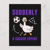 Plotseling een voetbalexpert aankondigingskaart (Voorkant)
