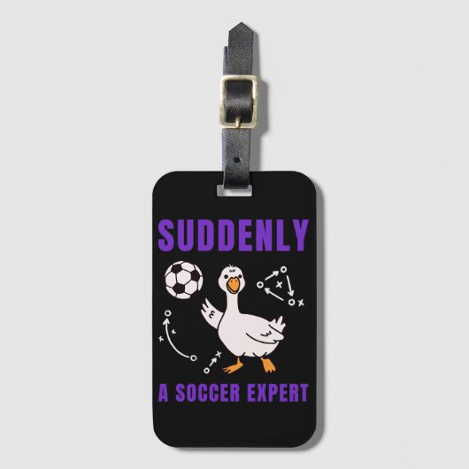Plotseling een voetbalexpert bagagelabel (Voorkant (verticaal))