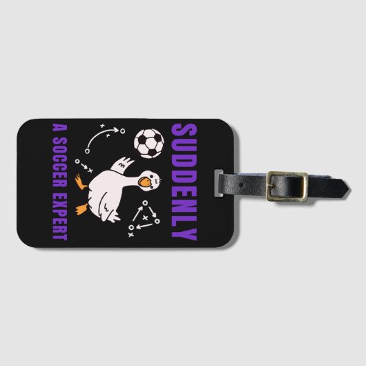 Plotseling een voetbalexpert bagagelabel (Voorkant (horizontaal))