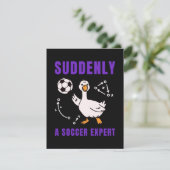 Plotseling een voetbalexpert bedankkaart (Staand voorkant)