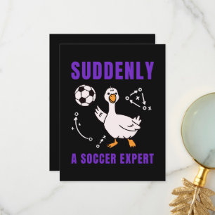 Plotseling een voetbalexpert bedankkaart