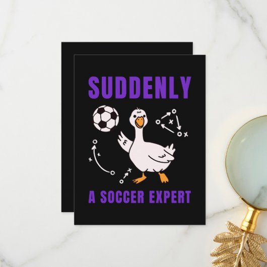 Plotseling een voetbalexpert bedankkaart (Voorkant / Achterkant in situ)