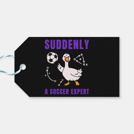 Plotseling een voetbalexpert cadeaulabel (Achterkant Horizontaal)