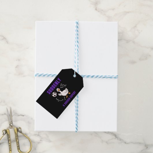Plotseling een voetbalexpert cadeaulabel (Met Touw)