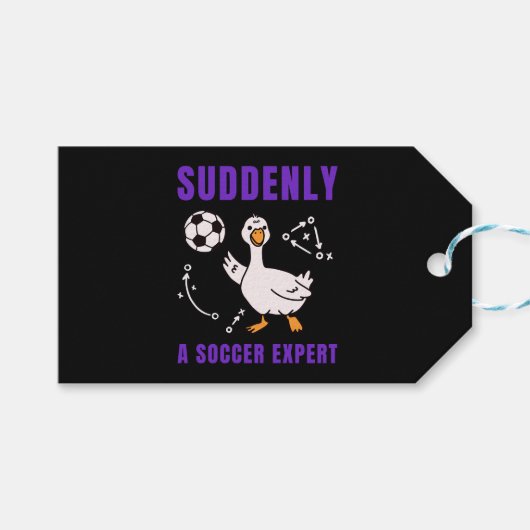 Plotseling een voetbalexpert cadeaulabel (Voorkant (Horizontaal))