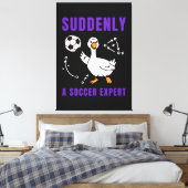 Plotseling een voetbalexpert canvas afdruk (Insitu (Slaapkamer))