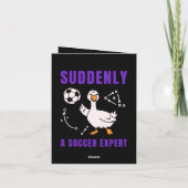 Plotseling een voetbalexpert feestdagen kaart (Achterkant)