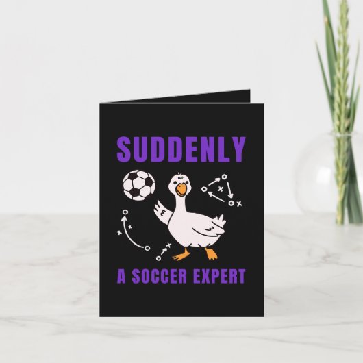 Plotseling een voetbalexpert feestdagen kaart (Voorkant)