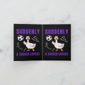 Plotseling een voetbalexpert feestdagen kaart (Binnen)