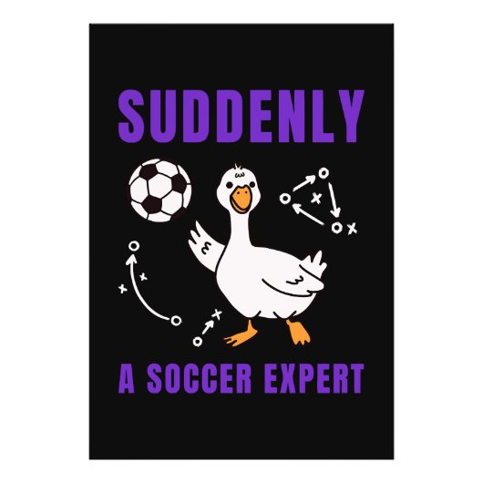 Plotseling een voetbalexpert foto afdruk (Voorkant)