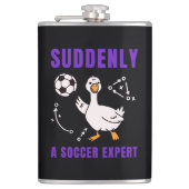 Plotseling een voetbalexpert heupfles (Voorkant)