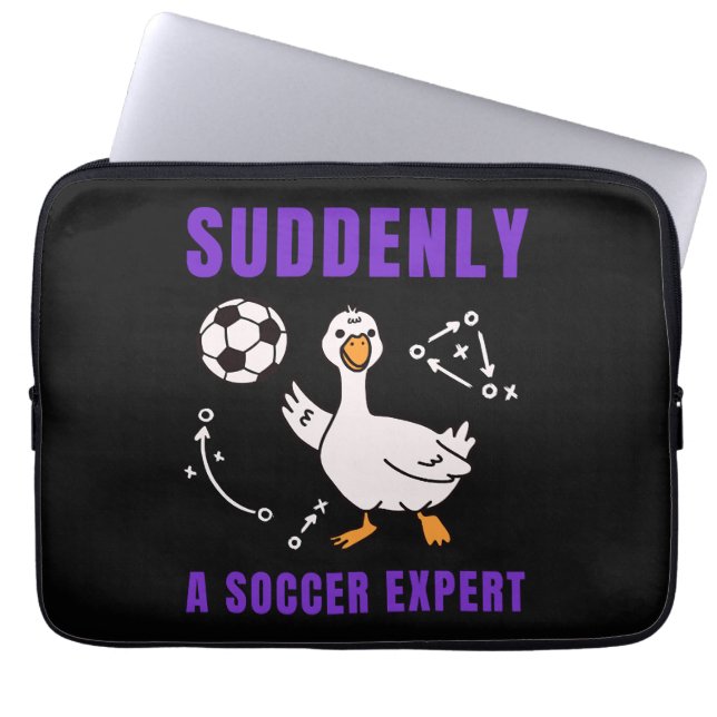 Plotseling een voetbalexpert laptop sleeve (Voorkant)