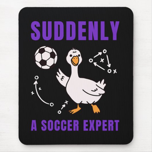 Plotseling een voetbalexpert muismat (Voorkant)
