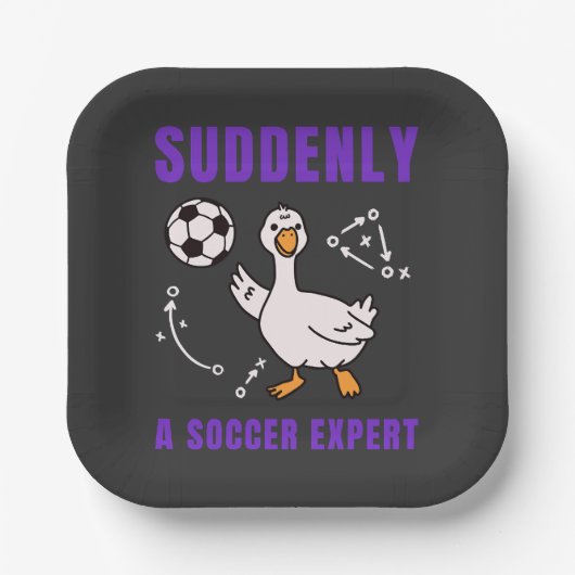 Plotseling een voetbalexpert papieren bordje (Voorkant)