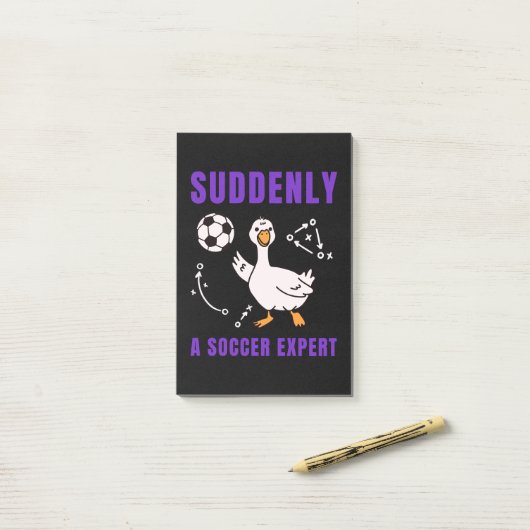 Plotseling een voetbalexpert post-it® notes (Op bureau)
