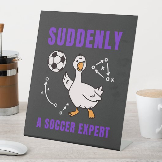 Plotseling een voetbalexpert reclamebord met voetstuk (Insitu)