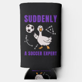 Plotseling een voetbalexpert seltzer blikjeskoeler (Achterkant)