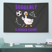 Plotseling een voetbalexpert spandoek (Beurs)