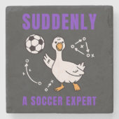 Plotseling een voetbalexpert stenen onderzetter (Voorkant)